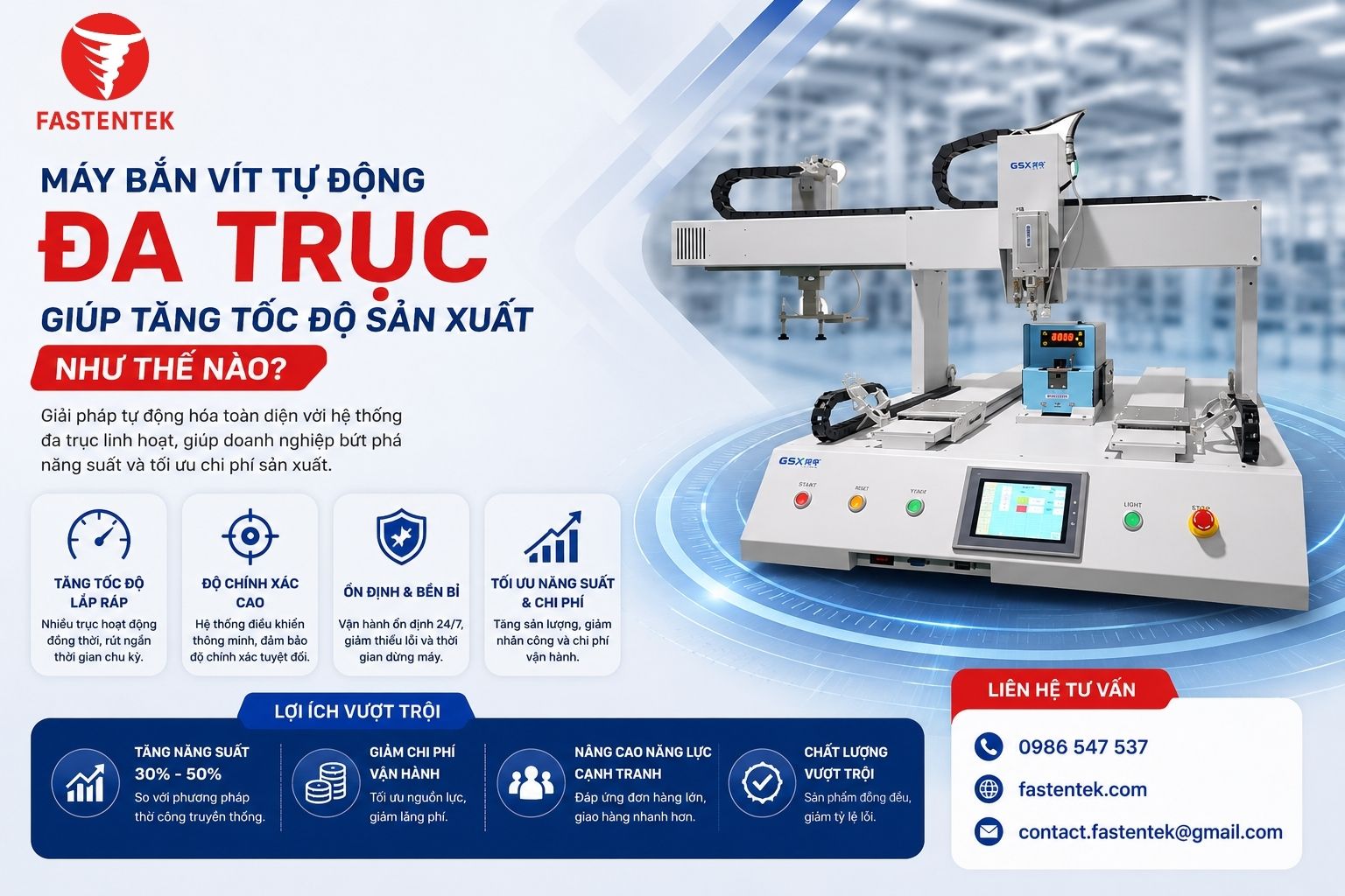 Máy bắn vít tự động đa trục